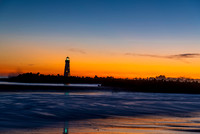 Walton Lighthouse, Santa Cruz Harbor at Sunset