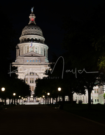 Texas Capital Building at Night