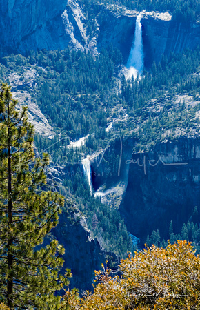 Spring View from Glacier Point of Vernal & Nevada Falls