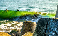 Surfer in the Curl